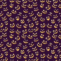 halloween bakgrund med pumpa ansikten vektor