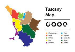 Toscana Karta vektor