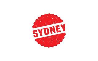 Sydney-Australien-Stempel mit Grunge-Stil auf weißem Hintergrund vektor