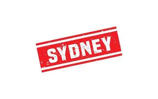 Sydney-Australien-Stempel mit Grunge-Stil auf weißem Hintergrund vektor