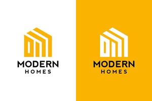 Logo-Design von i in Vektor für Bau, Haus, Immobilien, Gebäude, Eigentum. Minimale fantastische trendige professionelle Logo-Designvorlage auf doppeltem Hintergrund.