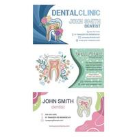 dental klinik design uppsättning, friska mun, vektor