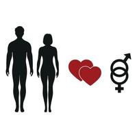 Geschlechtssymbol von Mann und Frau vektor