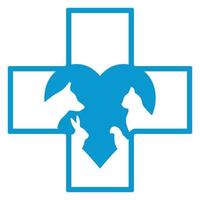 illustration logotyp av en veterinär klinik. vektor