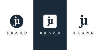 modern brev ju logotyp, lämplig för några företag eller identitet med ju eller uj initialer. vektor