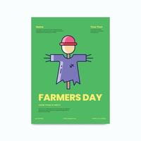 jordbrukare affisch design baner mall, vektor illustration platt design