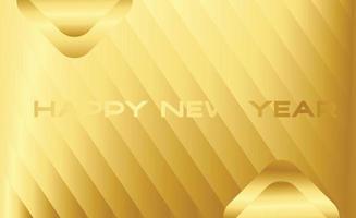 gott nytt år gyllene kort vektor