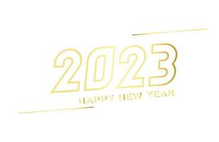 schönes frohes neues jahr 2023 weißer hintergrundbanner vektor