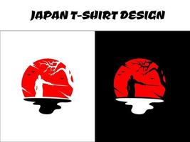 männlicher samurai, silhouette eines kriegers mit schwert, silhouette japanischer krieger, japanisches t-shirt-design, japanisches themendesign, samurai-vektorillustration, silhouette samurai vektor