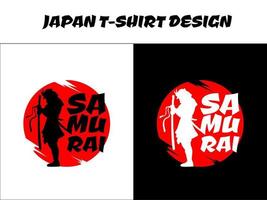 japansk tema design, samuraj, silhuett japan samuraj vektor för design t skjorta begrepp, japansk t-shirt design, samuraj vektor illustration, silhuett samuraj