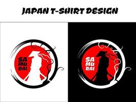 manlig samuraj, japansk tema design, silhuett japan samuraj vektor för design t skjorta begrepp, japansk t-shirt design, samuraj vektor illustration, silhuett samuraj