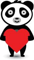 süßes pandabärenbanner vektor