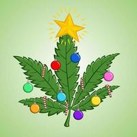 Marihuana-Weihnachtsbaum vektor