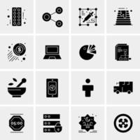 16 universelle Business-Icons Vektor kreative Icon-Illustration zur Verwendung in Web- und Mobilprojekten