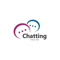 Sprechblase. Vektor-Chat-Logo-Design. Geschäftskonzept u vektor