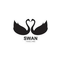 Schwan-Logo-Vorlage-Vektor-Illustration vektor