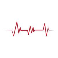 hjärtslag kardiogram ikon vektor logotyp