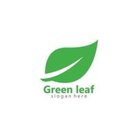 grön eco blad logotyp vektor ikon illustration