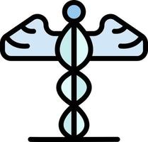 medizin medizinisches gesundheitswesen griechenland flache farbe symbol vektor symbol banner vorlage