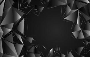 3D schwarzer abstrakter Hintergrund vektor