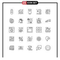 25 kreativ ikoner modern tecken och symboler av bomba temperatur insignier sommar Semester redigerbar vektor design element