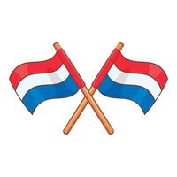 Flagge der Niederlande Symbol, Cartoon-Stil vektor