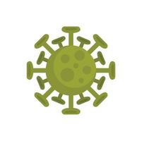 Corona-Virus-Symbol flacher isolierter Vektor