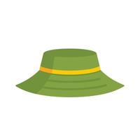 Stil grüner Hut Symbol flach isoliert Vektor