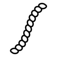 Langer Wurm-Symbol-Umrissvektor. Gartenerde vektor
