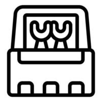 Schraubenschlüssel Toolbox Symbol Umrissvektor. Werkzeugkoffer vektor