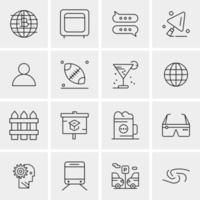 16 universelle Business-Icons Vektor kreative Icon-Illustration zur Verwendung in Web- und Mobilprojekten