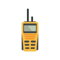 walkie prat säkerhet ikon platt isolerat vektor