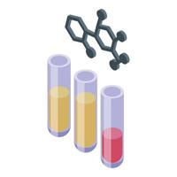Reagenzglas-Forschungssymbol isometrischer Vektor. Arzt vektor