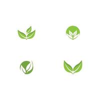 ekologi logotyp ikon natur element vektor
