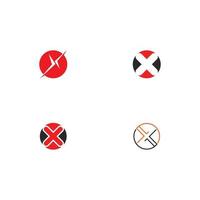 Buchstabe x Symbol abstraktes Logo-Vektorbild vektor