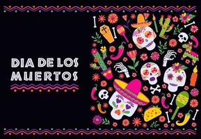 dia de los muertos mexikanisches Banner vektor