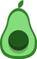 vegetarische Avocado, Symbol, Vektor auf weißem Hintergrund.