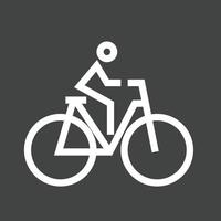 Fahrradlinie invertiertes Symbol vektor