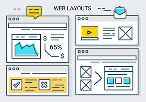 Free Linear Web Layout Vektor Hintergrund