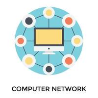 trendiges computernetzwerk vektor