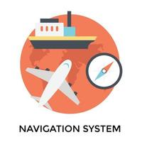 reisendes Navigationssystem vektor