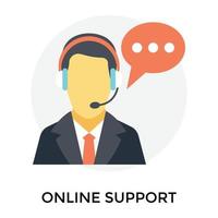 trendiger Online-Support vektor