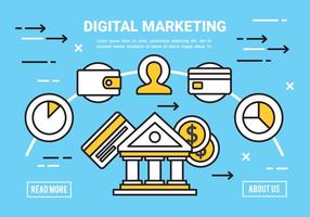 Gratis Flat Digital Marketing Concept Vector