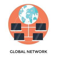 trendiges globales Netzwerk vektor