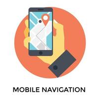 Trendige mobile Navigation vektor