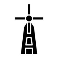 Symbol für Windmühlen-Glyphe vektor