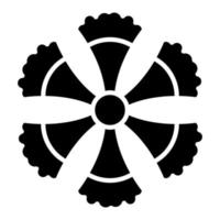 Fransen-Dianthus-Glyphen-Symbol vektor