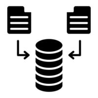 Datenfluss-Glyphe-Symbol vektor