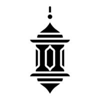 Arabisches Laternen-Glyphen-Symbol vektor