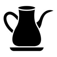 Arabisches Teekannen-Glyphen-Symbol vektor